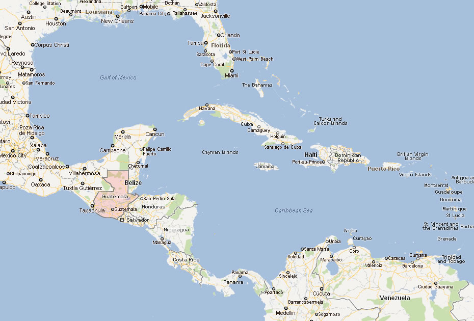 harita guatemala orta amerika